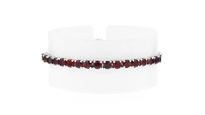 5.00 ct. t.w. Garnet Bolo Bracelet in Sterling Silver