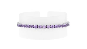 4.20 ct. t.w. Amethyst Bolo Bracelet in Sterling Silver