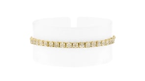 1.00 ct. t.w. Diamond Cluster Bolo Bracelet in 18kt Gold Over Sterling