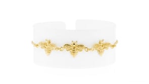 Italian 18kt Gold Over Sterling Bumblebee Bolo Bracelet