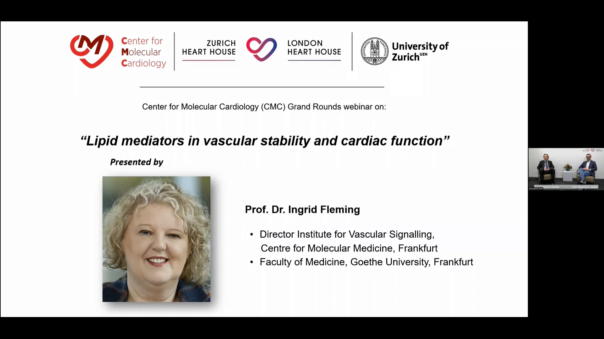 CMC Grand Rounds - I. Fleming - Lipid mediators in vascular stability ...