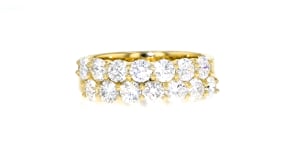 2.00 ct. t.w. Lab-Grown Diamond Two-Row Ring in 14kt Yellow Gold