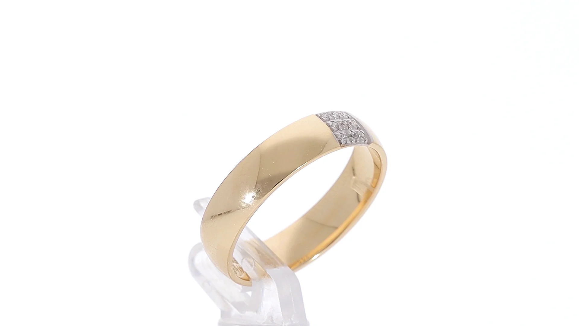 Argolla de Oro Amarillo con Diamantes BIZZARRO