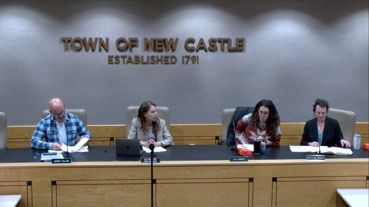 Town of New Castle Work Session & Meeting 1/30/24