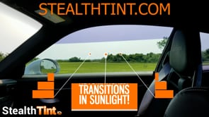 Stealth Tint® Installed in a Car Window