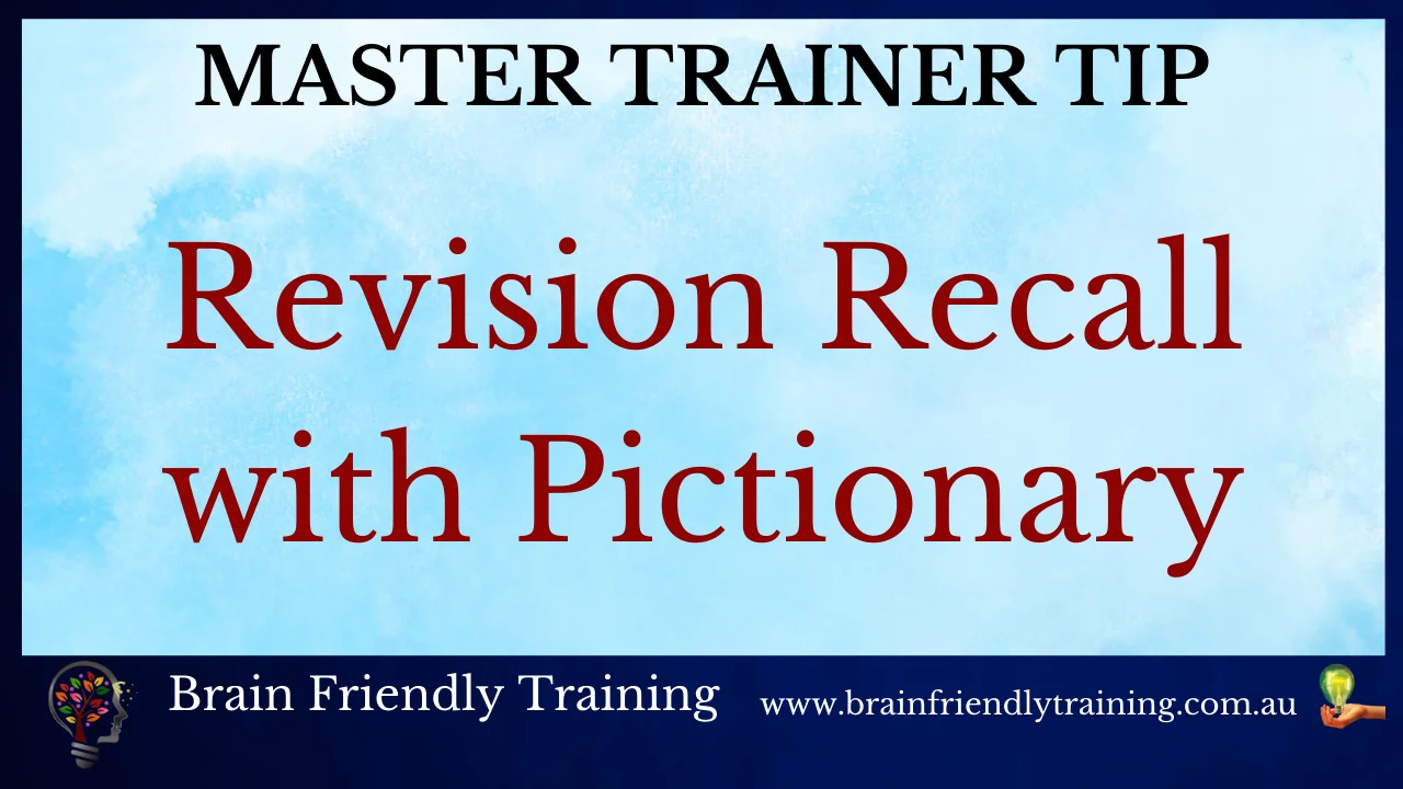 Master Trainer Tip - Revision / Recall with Pictionary on Vimeo