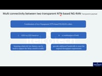Multi Connectivity : NTN -NTN (Transparent Payload)