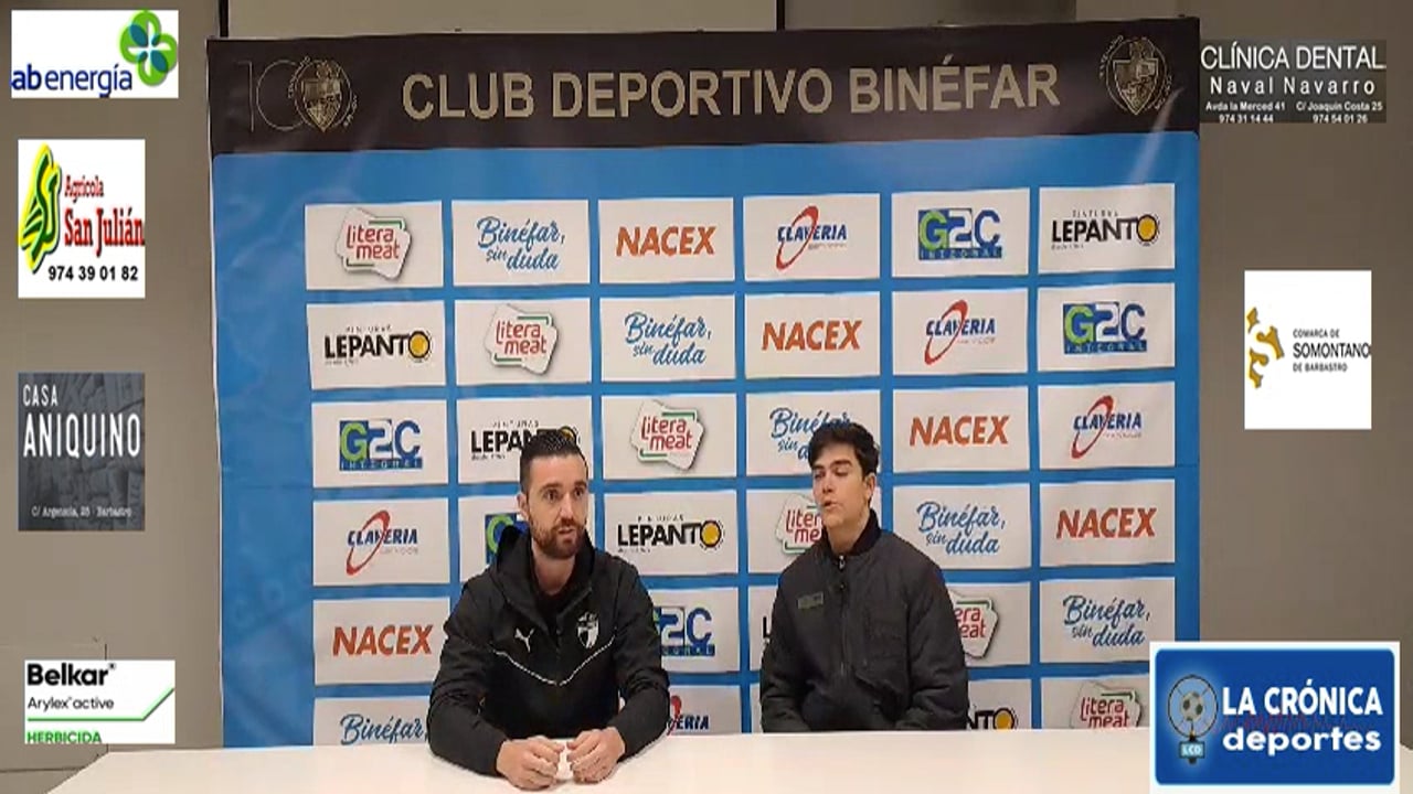 JAVIER  GENOVÉS (Entrenador Ebro) Binéfar 1-6 Ebro / J 20 / 3ª División