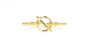 14kt Yellow Gold Twisted Rope Toggle Ring