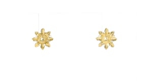 14kt Yellow Gold Sunflower Stud Earrings