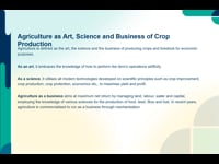 Module 01: Introduction to Agricultural Science