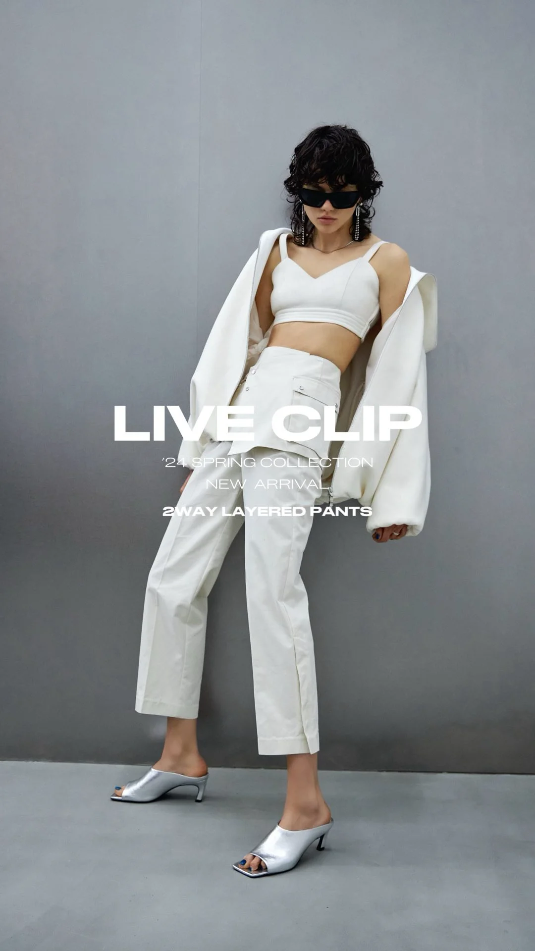 2WAY LAYERED PANTS(36 IVORY): BOTTOMSjosemoon 2WAY LAYERED PANTS(36 IVORY): BOTTOMSjosemoon