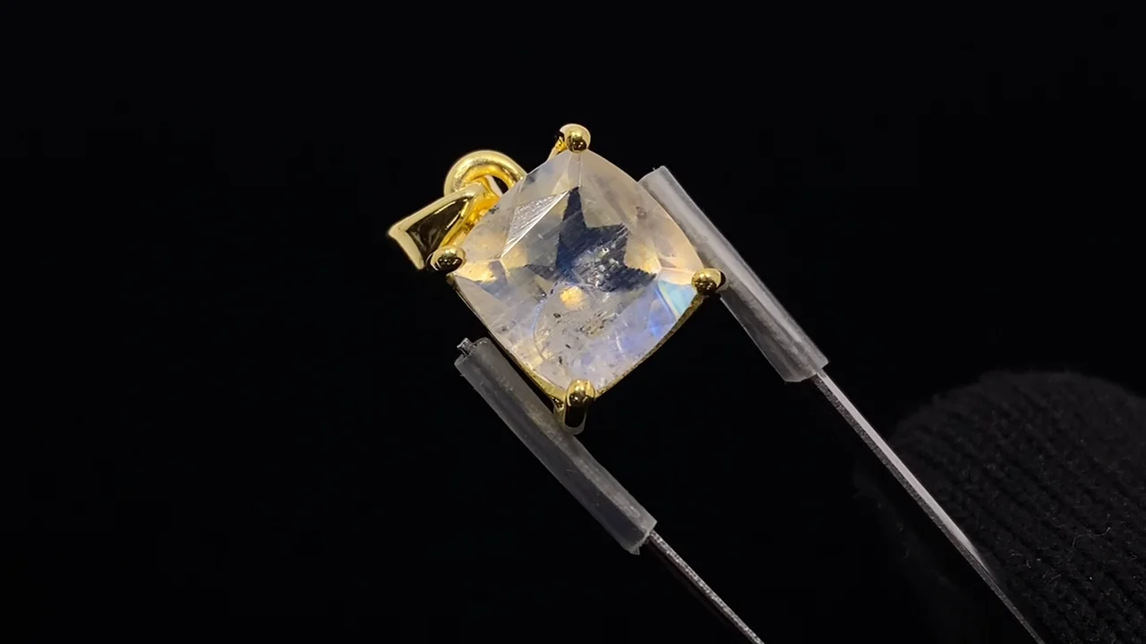 動画】【1点もの】宝石質レインボームーンストーンAAA ファセット