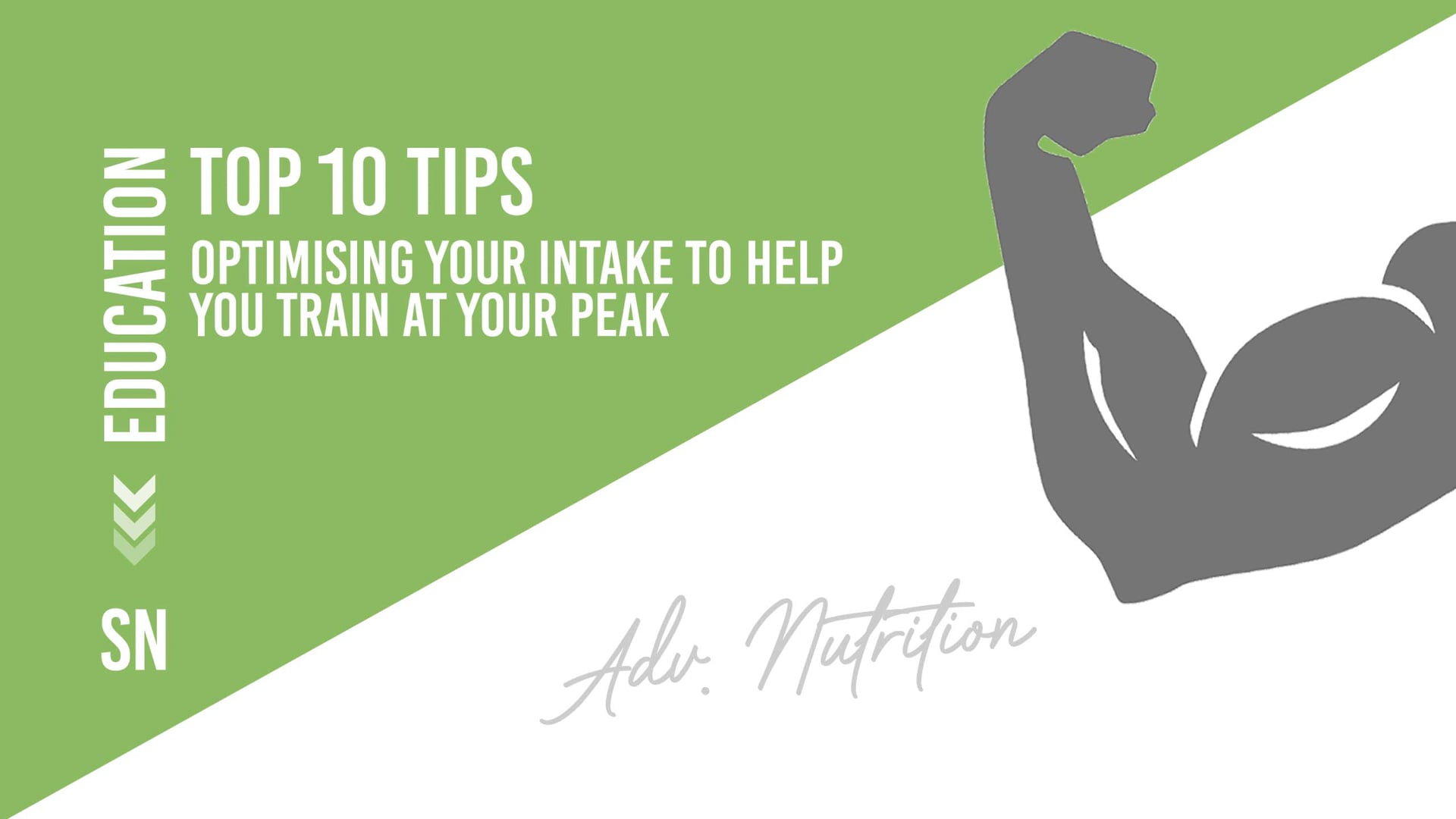 Top 10 Tips for Optimising your Intake to help you train at your Peak