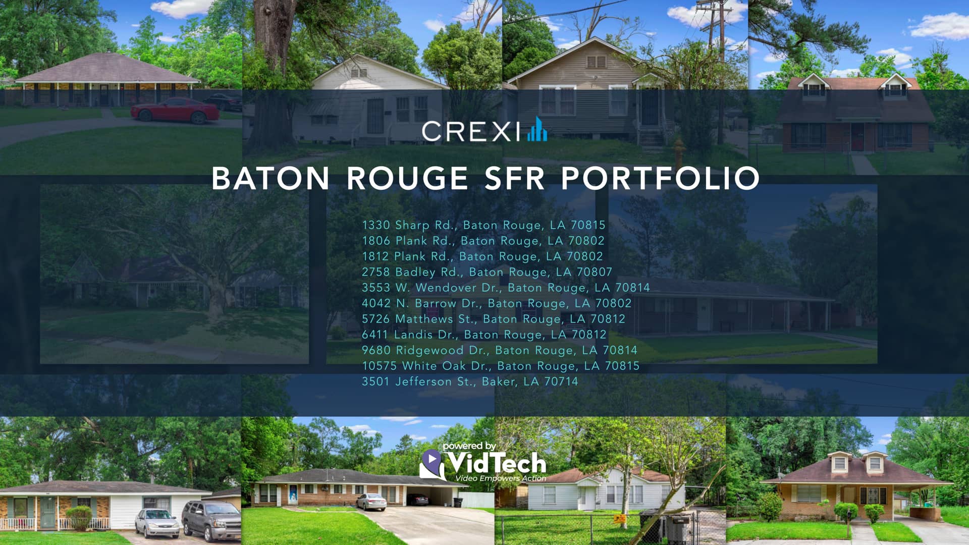 Multifamily for Sale Baton Rouge SFR Portfolio Crexi Vidpitch on