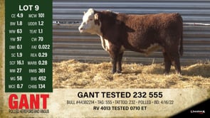 Lot #9 - GANT TESTED 232 555