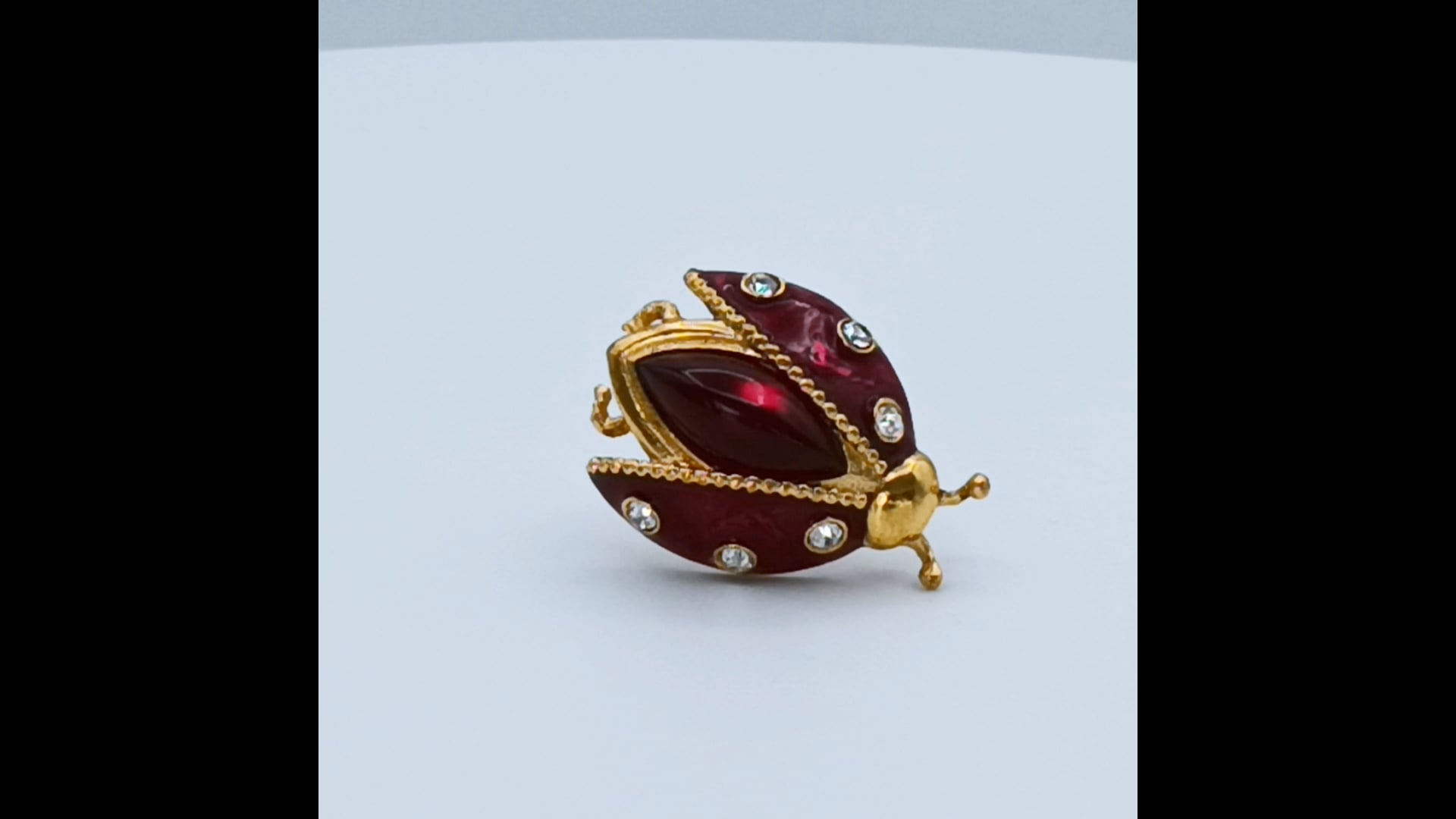 CHRISTIAN DIOR Vintage Jewelled Ladybug Brooch at 1stDibs