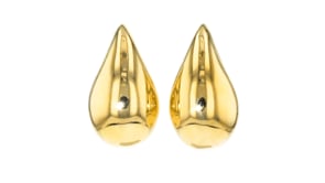 Italian 14kt Yellow Gold Large Teardrop Earrings