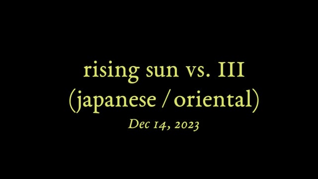 David: rising sun vs. III