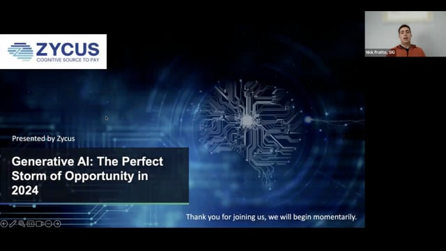 Generative AI: The Perfect Storm of Opportunity in 2024, presented by Zycus | 2.15.2024