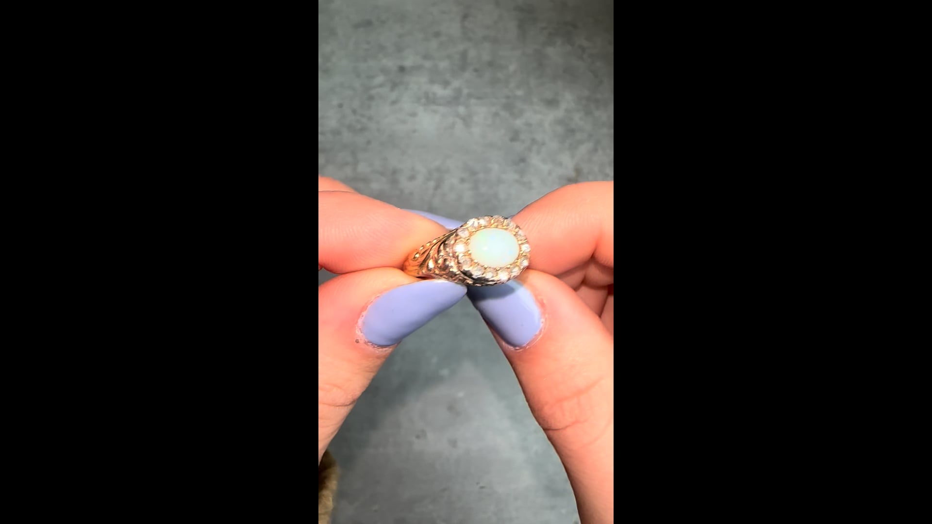 Bague Victorienne Or 18k Trèfle Et Diamant - Taille 55 - Circa 1880 - Bijou Ancien
