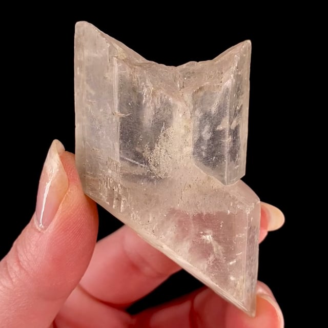 Gypsum var: Selenite (twin)