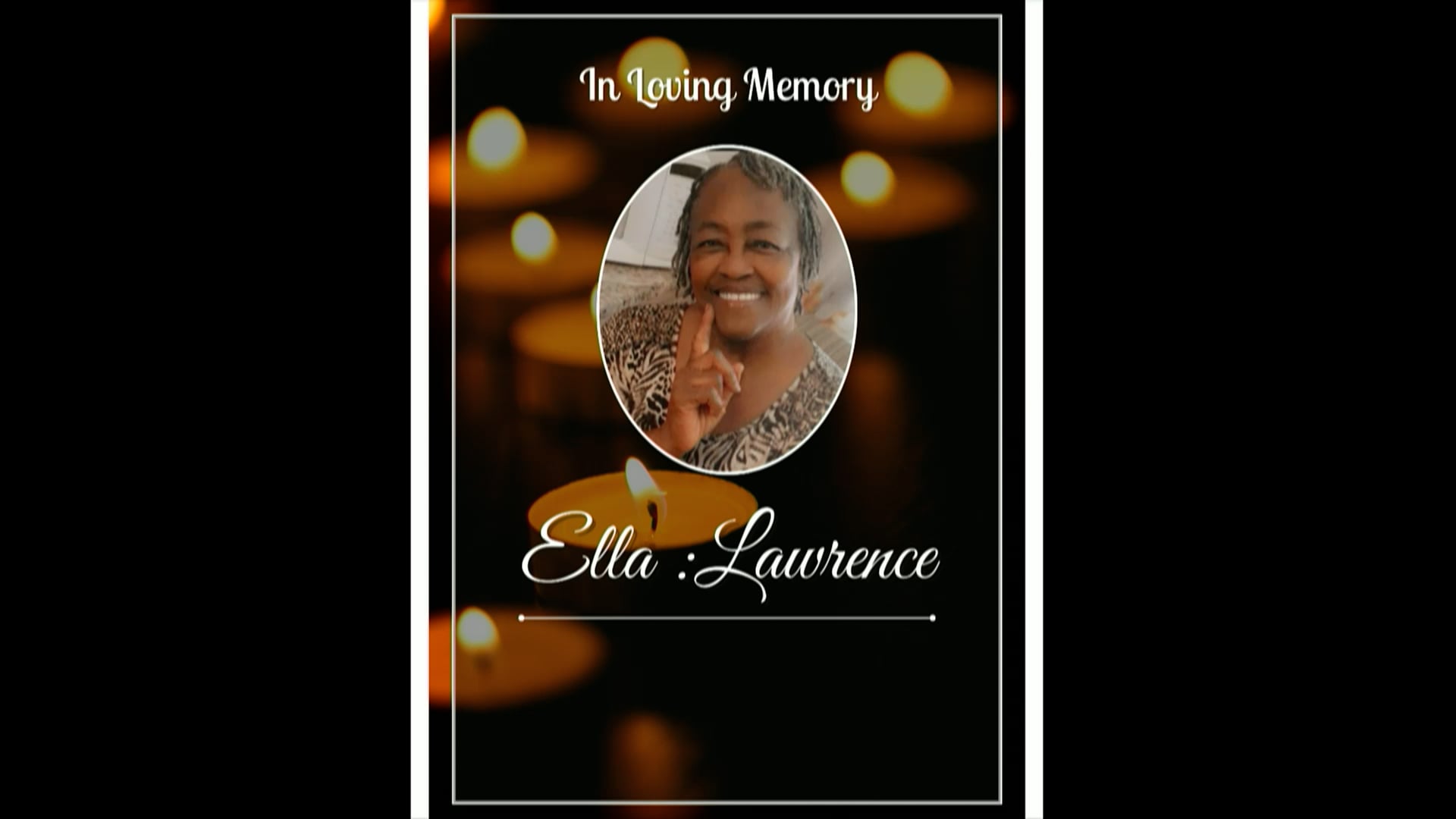 Ella Mae Claybrooks Lawrence Memorial Service