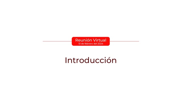 Presentación de la reunión virtual
