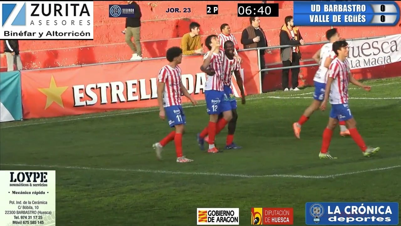 (RESUMEN Y GOL) UD Barbastro 1-0 Valle de Egüés / Jor. 23 - Segunda Rfef