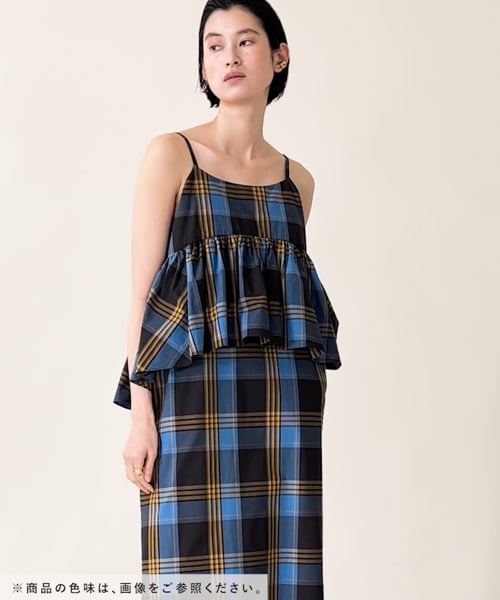 チェックペプラムキャミワンピース | [公式]カレンソロジー  