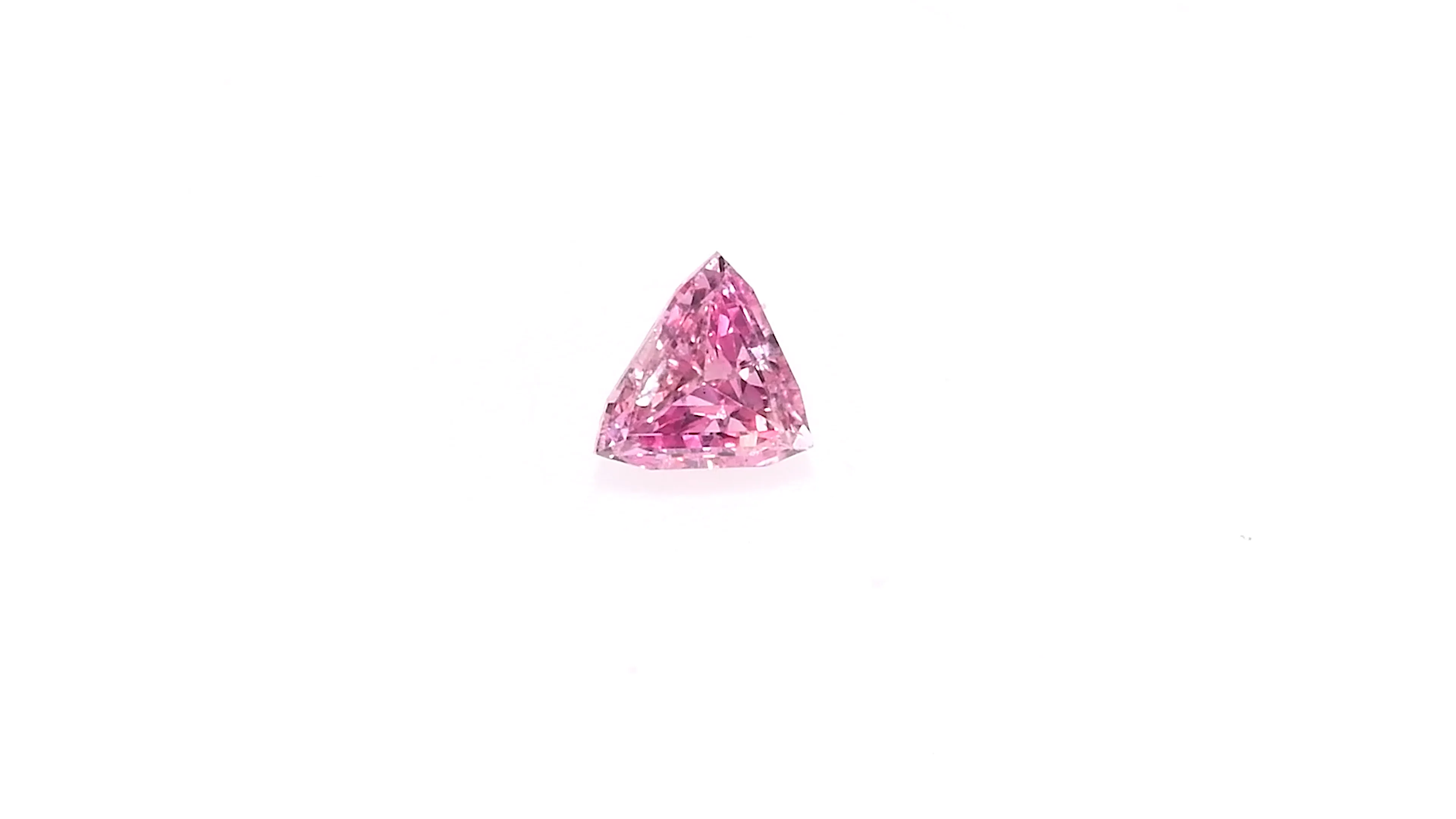 0.06 Carat Fancy Intense Purplish Pink Triangle Diamond (SI2) GIA