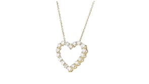 1.00 ct. t.w. Lab-Grown Diamond Heart Pendant Necklace in 14kt Yellow Gold
