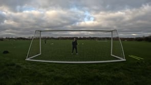 Behind the goal view