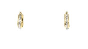 14kt Two-Tone Gold Hoop Earrings