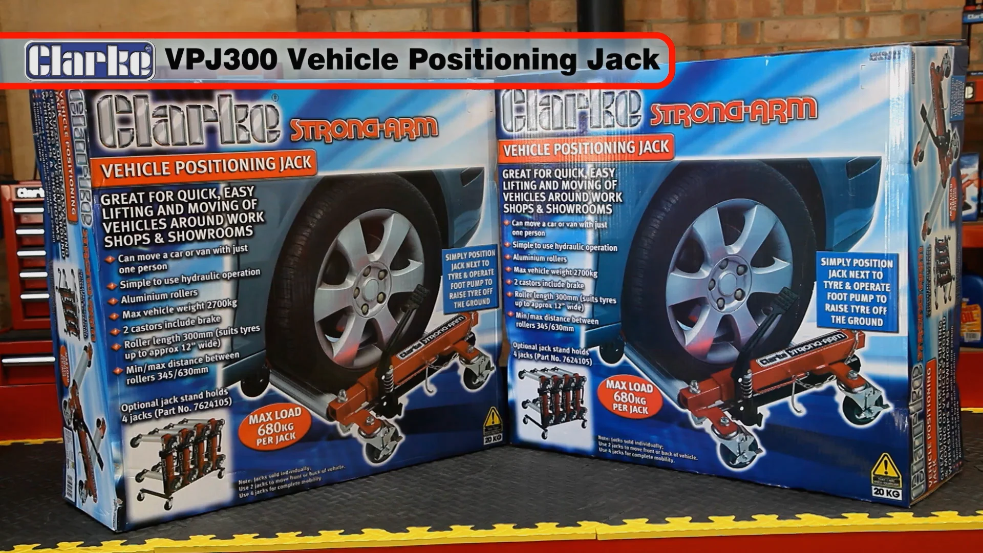 Clarke VPJ300 Vehicle Positioning Jack - Clarke International