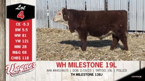 Lot #4 - WH MILESTONE 19L