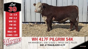 Lot #39 - WH 417F PILGRIM 54K