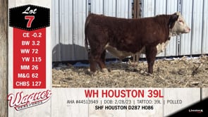 Lot #7 - WH HOUSTON 39L