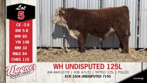 Lot #5 - WH UNDISPUTED 125L