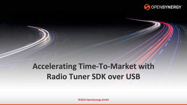 Accelerating Time-To-Market with Radio Tuner SDK over USB