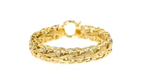 14kt Yellow Gold Over Sterling Silver Woven-Link Bracelet