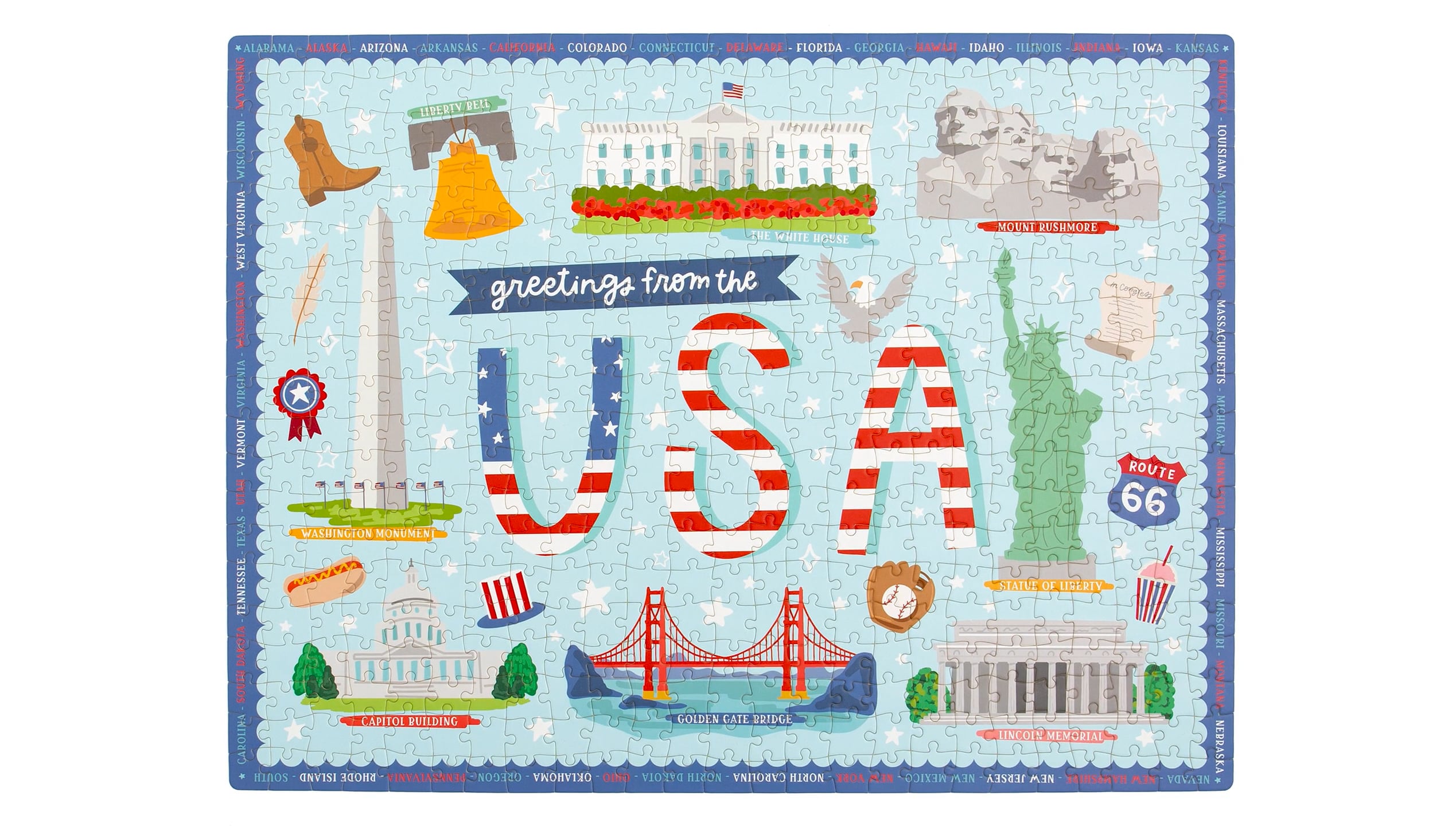 Greetings from the USA - 500 Piece Jigsaw Puzzle video