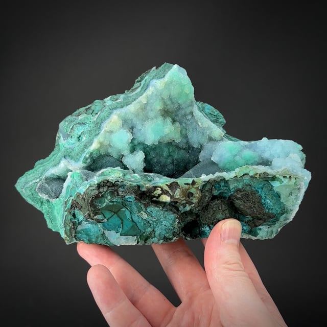 Quartz on Chrysocolla