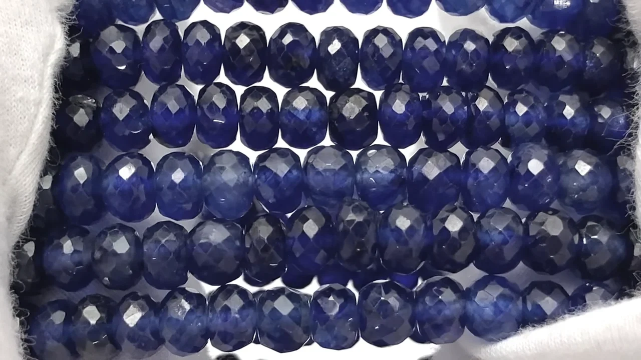 サファイア ボタンカット ブレスレット|天然石ビーズの卸問屋 サファイア ボタンカット ブレスレット|天然石ビーズの卸問屋