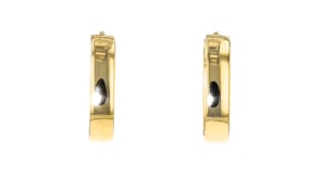 Italian 14kt Yellow Gold Oval Hoop Earrings