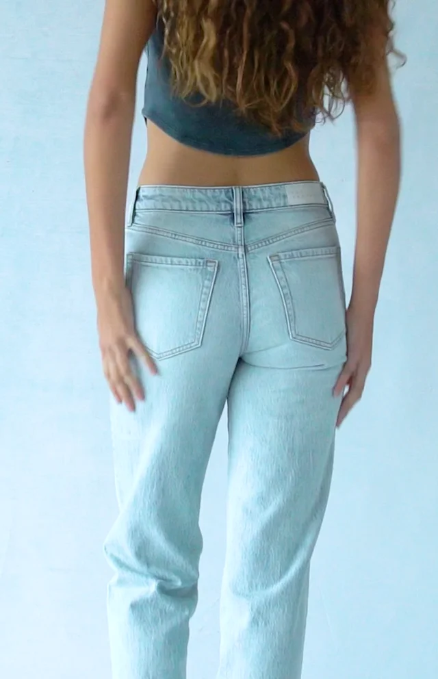 PacSun Eco Light Indigo Ripped Millie Mid Rise '90s Boyfriend Jeans