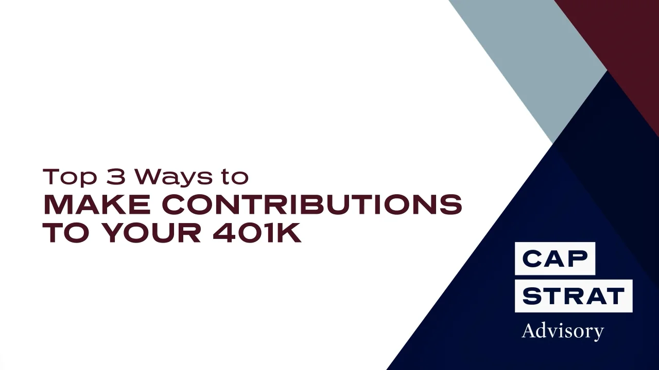 Top 3 Ways to Make Contributions to Your 401k on Vimeo