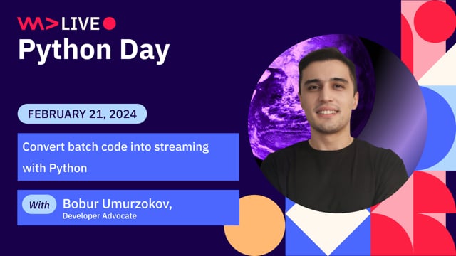 Convert batch code into streaming with Python