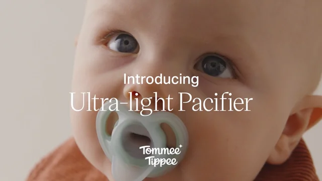 Tommee Tippee Ultra-Light Silicone Pacifier, Includes Sterilizer Box, 0-6m,  2-Count (Colors Will Vary), 0-6 months, 2 Count 