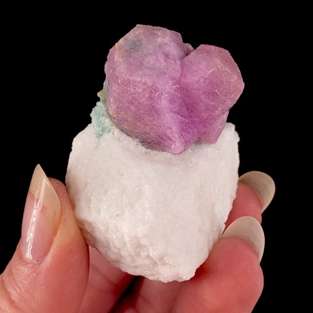 Corundum var: Ruby on marble (RARE matrix specimen for the locality)